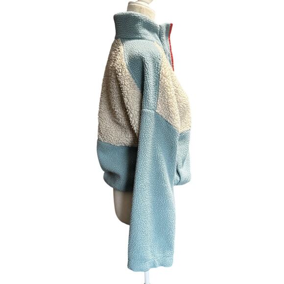 Columbia Sherpa Fleece Half Snap Pullover Colorblock Cabincore Gorpcore (Small) - Picture 3 of 6